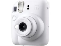 Fujifilm Snabbkamera Instax Mini 12 Clay Vit+Instax Mini Glansig (10Pl)