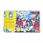 Janod Stickers Mousse et Sables Fluorescents-3 Tableaux-Thème Animaux de la Foret-Les Ateliers du Calme-Kit Loisir Créatif Enfant-Concentration et Créativité-Dès 6 Ans-J09166, J09166, Multicolore