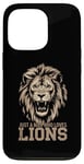 Coque pour iPhone 13 Pro Visage de lion drôle Meme Lions Citations Just A Man Who Loves Lions