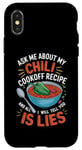 Coque pour iPhone X/XS Demandez-moi sur ma recette de cuisson au chili et tout ce que je vais vous dire