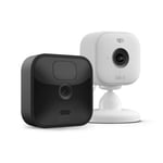 Outdoor Avec Deux Ans D'Autonomie Et Détection Des Mouvements | Kit 1 Caméra + Mini 2 | Caméra De Surveillance Connectée À Prise, Fonctionne Avec Alexa | Blanc