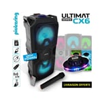 Enceinte Mobile autonome High Power LED RVB 400W USB/BT/SD/FM + Micro sans fil - Pickering CX6 + Jeu UFO Ovni