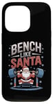 Coque pour iPhone 13 Pro Salle de sport Bench Like Santa Christmas