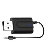 2 in 1 Bluetooth 5.0 Transmitter Receiver, Portable Bluetooth Wireless Adapter with 3.5mm Audio Cable for TV/Headphone/PC/Car/Home Stereo [Power by USB, Low Latency]