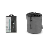 Brabantia - Rotary Cover - Protects from Dirt - Zip Fastener & Lift-O-Matics - Speckle & Premium Peg Bag - with Closing Cord - Durable and Weather Resistant - Storage for up to 150 Pegs - Black