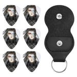 World of Warcraft Elf Guitar Picks & Guitar Pick Holder Kit d'accessoires de guitare avec porte-clés en cuir pour guitare électrique, basse, ukulélé