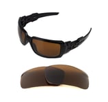 NEW POLARIZED REPLACEMENT BRONZE LENS FOR OAKLEY OIL DRUM SUNGLASSES