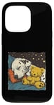 Coque pour iPhone 13 Pro Dalmatien endormi avec ours en peluche