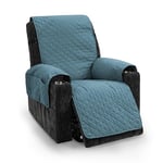 TIANSHU Housse Fauteuil Relax Imperméable, Housse pour Canapé Relax Housse Matelasse Réversible Chat Chiens Fauteuil Protection Lavable Résistant à l'usure Antidérapant(1 Place, Gris Bleu)