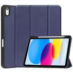 Trolsk Tri-fold Stand Cover (iPad 10,9 (2022)) - Tummansininen