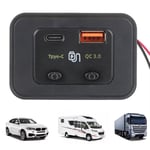 48W PD Type-C Car Fast Charger 12V/24V Auto Adapter  Bus Cruise Ship Universal