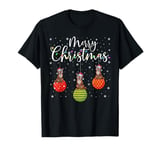 Merry Christmas Lights Coyote Santa Hat Ugly Xmas T-Shirt