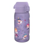 Ion8 Gourde Enfant, 350ml, Anti-Fuite, Facile à Ouvrir, Verrouillage Sécurisé, Lavable en Lave-Vaisselle, Sans BPA, Poignée de Transport, Facile à Nettoyer, Carbone Neutre, Motif Fées