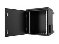 Lanview By Logon - Rack Skap - 60 X 45 - Veggmonterbar - Svart, Ral 9005 - 12U - 19"