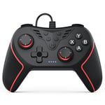 RivalPlay Manette pour PC, Manette PC pour XP/Win7/8/10/11, Mantette pour Steam Filaire avec Turbo/Capture d'Écran/Mappage/Double Vibration, Noir