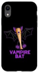 Coque pour iPhone XR Jeu de mots amusant en forme de chauve-souris vampire