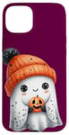 Coque pour iPhone 15 Plus Ghost Halloween Spooky Boo Automne Halloween Fantôme mignon