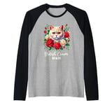 Roses Flowers British Cream Mom British Shorthair Cat Raglan Baseball Tee