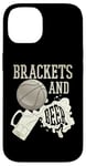 Coque pour iPhone 14 Supports de basket-ball universitaire et boisson de tournoi de mars de bière