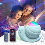 Mycket Star Projector Night Light, 4 in 1 Aurora Galaxy Projector Lights, Snail Kids Night Lights for Bedroom with Remote/Music Bluetooth Speaker/Colors Changing/Timer Fuction for Kids Adults Gifts