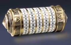 DA VINCI CODE réplique mini CRYPTEX en métal avec finition OR coffret avec code