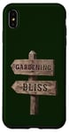 Coque pour iPhone XS Max Jardinage, panneau de signalisation en bois Bliss Garden