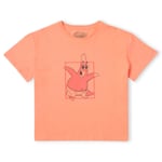 Spongebob Squarepants Boxy Patrick Women's Cropped T-Shirt - Coral - XS - Corail