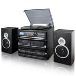 Trexonic 3-Speed Vinyl Turntable Home Stereo System with CD Player, Dual