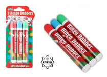 3 BINGO DABBER NON DRIP MARKER Pens for Bingo Tickets Kids House Party Games UK