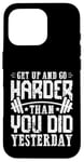 Coque pour iPhone 16 Pro Citation d'entraînement de motivation pour les amateurs de fitness