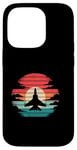 Coque pour iPhone 14 Pro Avion de chasse vintage au coucher du soleil