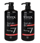 Totex Shaving Shave Gel | Sensitive Clear Gel | No Foam 750 ml (Pack of 2)