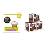 Nescafe Dolce Gusto Cappuccino Skinny&Unsweetened/Light Coffee Pods (Pack of 3, Total 48 Capsules) & Nescafé Dolce Gusto Chococino Coffee Pods (Pack of 3, 48 Capsules)