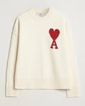 AMI Big Heart Wool Sweater Off White