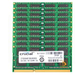 Crucial 10X 8GB 2Rx8 PC3L-12800S SODIMM RAM Laptop Memory Intel DDR3L 1600Mhz