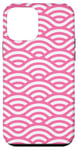 Coque pour iPhone 12 mini Motif simple vagues roses sans couture