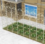 Treillis de Jardin - RELAX4LIFE - Lot de 2 - Tubes en Acier Galvanisé - Treillis Plante Grimpante Antirouille - 220X50CM - Blanc