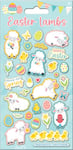 Easter Lambs Sparkly Reusable Craft Stickers | Perfect for Craft Activities for Children and Adults | Reusable on Non-Porous Surfaces, Blue