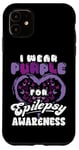 Coque pour iPhone 11 Wear Purple Epilepsy Awareness Support Squad Butterfly Heart