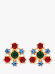 Susan Caplan Pre-Loved Rediscovered Collection Gold Plated Swarovski Crystal Post Earrings, Gold