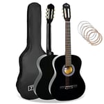 3rd Avenue Guitare Classique Pour Enfants Taille 3/4 Avec Cordes En Nylon Espagnol Pour Débutant - 6 Mois De Cours Gratuits, Sac, Cordes - Noir