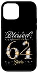 Coque pour iPhone 12 mini Béni par Dieu pour la fête du 64e anniversaire des 64 ans