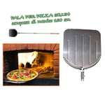 Spatule Pizza Carré Aluminium 32x34cm Pour Four A Bois 160CM