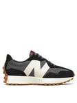 New Balance Womens 327 Trainers - Black/Grey, Black/White, Size 7.5, Women