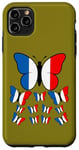 Coque pour iPhone 11 Pro Max French Pride Papillon Magnifique avec Drapeau de la France