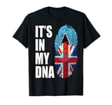 Saint Lucian And British Vintage Heritage DNA Flag T-Shirt