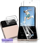 Protection Pour Samsung Galaxy Z Flip 4 Protecteur D'écran, Film Tpu Flexible 2 Pièceset + 2 Pièces Galaxy Z Flip 4 Verre Trempé Protection D'objectif - Anti-Rayures, Couverture To[Bhm040460]