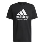 adidas T-shirt Fotboll - Svart/vit, storlek X-Small