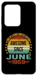 Coque pour Galaxy S20 Ultra Awesome Since June 1959 limited edition 65th Birthday