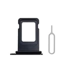 Cemobile SIM Card Tray Slot Holder Replacement with Waterproof Rubber Seal Ring for iPhone XR + SIM Card Tray Open Eject Pin (Black)